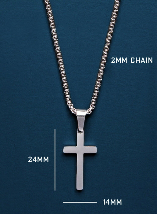 Amazon.com: Men's 14K White Gold Cross Pendant : Clothing, Shoes & Jewelry